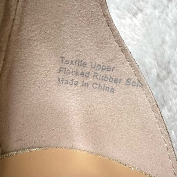 IOB Badgley Mischka Vita Open Toe Ankle Strap Stiletto Heels Gold Glitter 7.5 - Picture 12 of 14